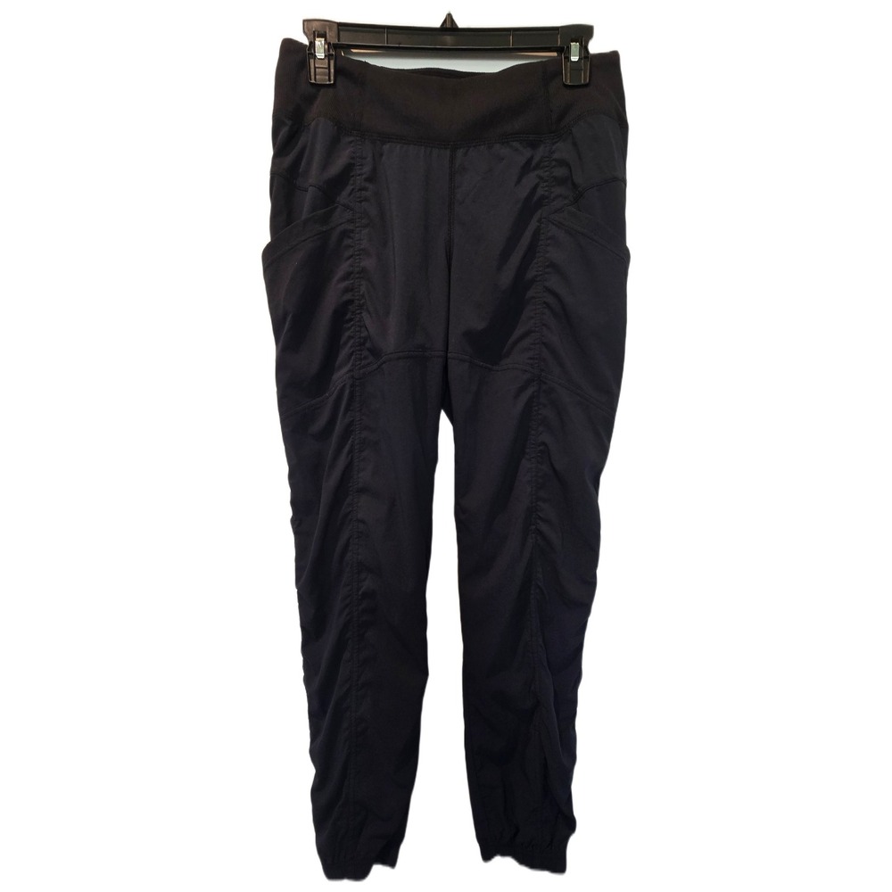 Prana Nemesis Knicker Joggers Black Ruched Hiking Yoga‎ Pants Women Small S